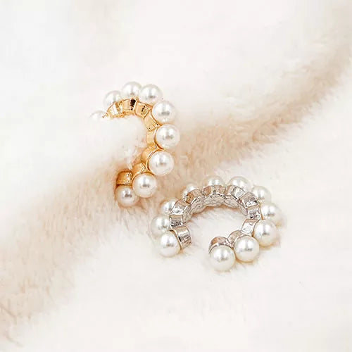 Ear cuff simple pearl line